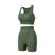 Women's Wireless Sports Bra and High-Waisted Shorts Set