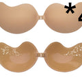 Women's Invisible Strapless Push-Up Bra with Front Closure