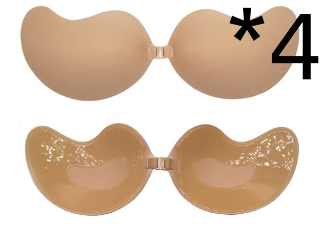 Women's Invisible Strapless Push-Up Bra with Front Closure