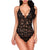 Women's Floral Lace Deep V-Neck Bodysuit