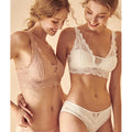 Laceless Bra Gathering Bra Lace Bra Set