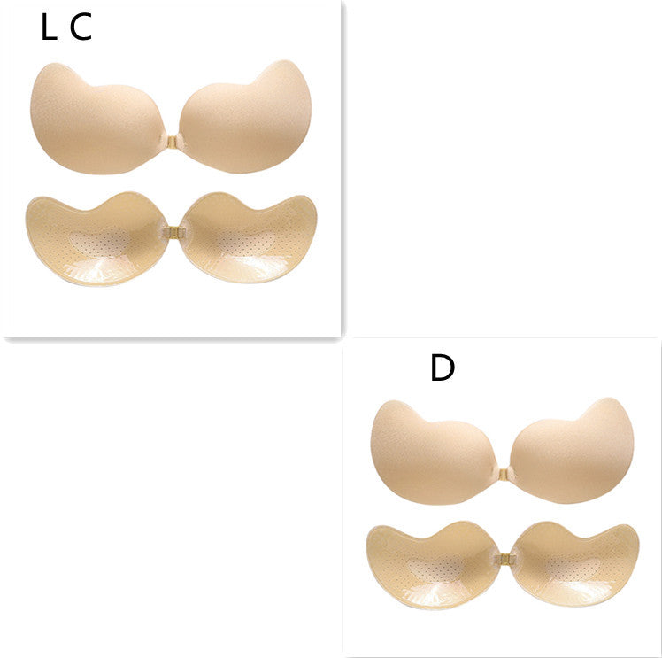 Women's Invisible Strapless Push-Up Bra with Front Closure