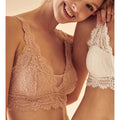 Laceless Bra Gathering Bra Lace Bra Set