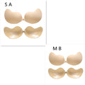 Women's Invisible Strapless Push-Up Bra with Front Closure