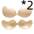 Women's Invisible Strapless Push-Up Bra with Front Closure