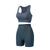 Women's Wireless Sports Bra and High-Waisted Shorts Set