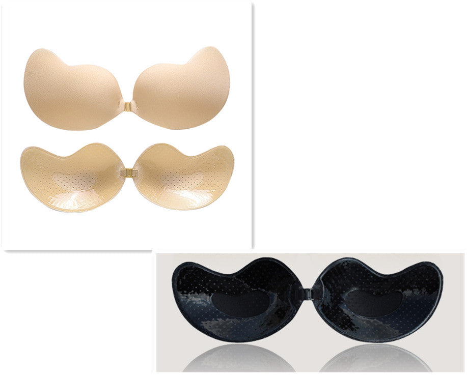 Women's Invisible Strapless Push-Up Bra with Front Closure