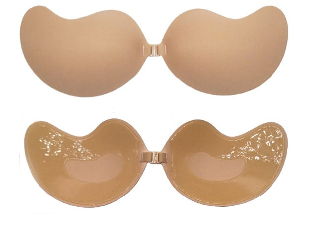 Women's Invisible Strapless Push-Up Bra with Front Closure