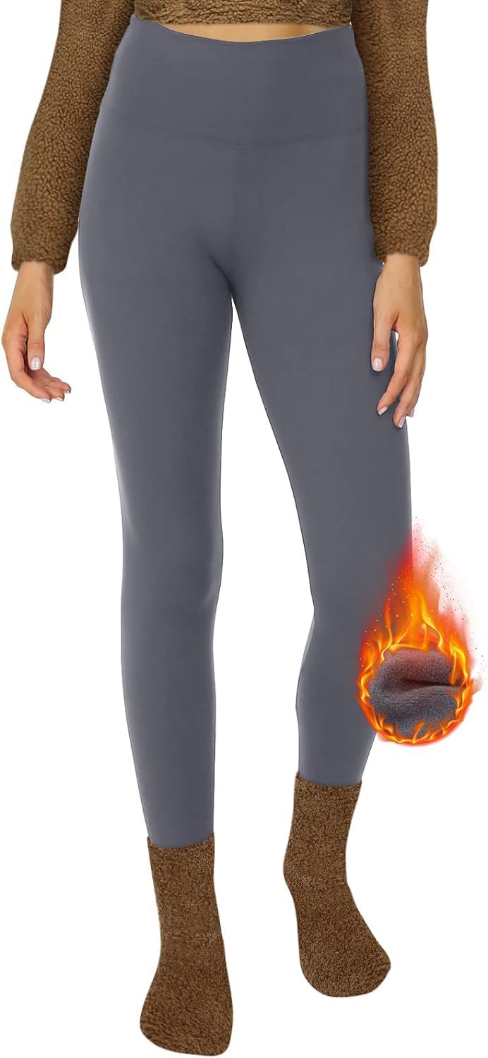 Women's High-Waisted Velvet-Lined Thermal Leggings