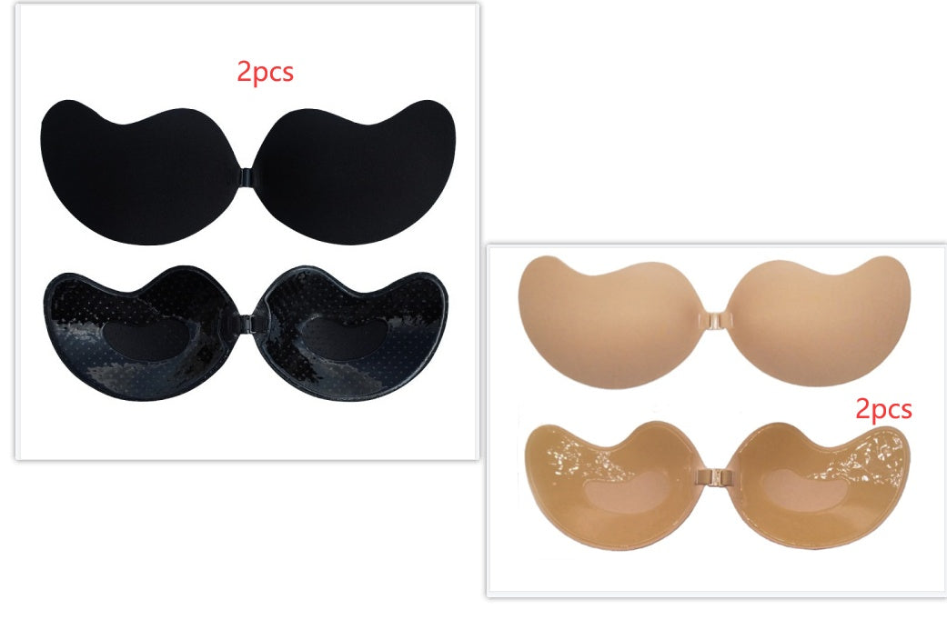 Women's Invisible Strapless Push-Up Bra with Front Closure