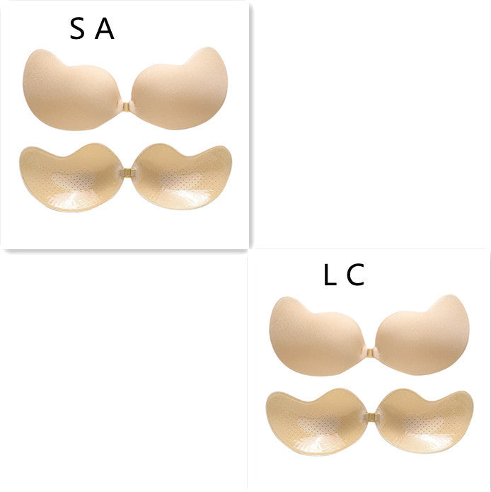 Women's Invisible Strapless Push-Up Bra with Front Closure