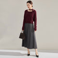 Women's High-Waisted Slimming Pleated Skirt