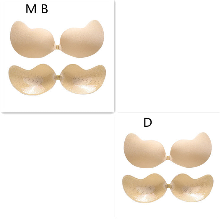 Women's Invisible Strapless Push-Up Bra with Front Closure