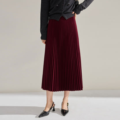 Women's High-Waisted Slimming Pleated Skirt